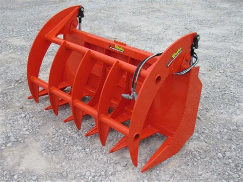 skid steer loader root rake|60 inch root rake grapple.